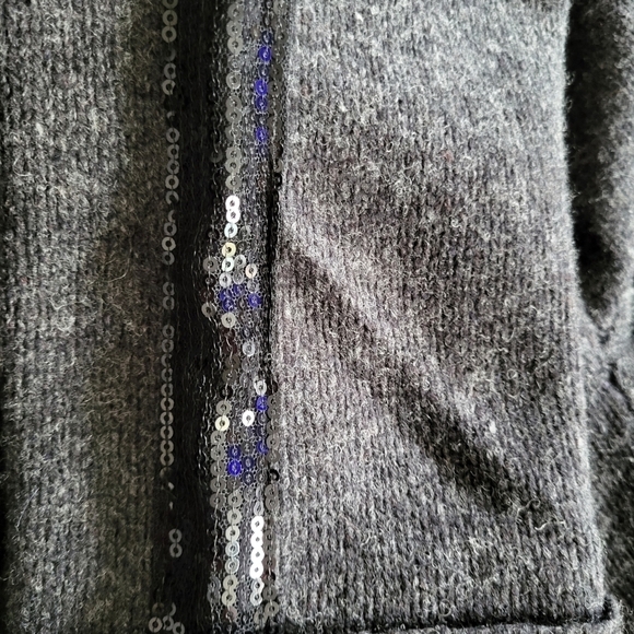 Soft Surroundings Merino Wool Charcoal Grey Loose Fit Coatagen Medium - Picture 11 of 12